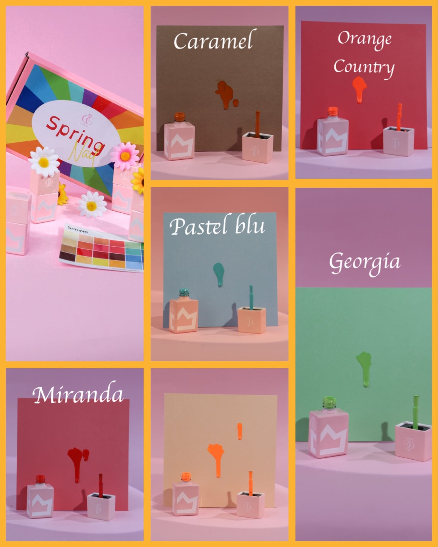 Set 6 gel unghie - palette primavera